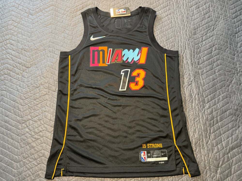 Nike Miami Heat Bam Adebayo #13 2021-22 City Edition Mixtape Swingman Jersey Siz